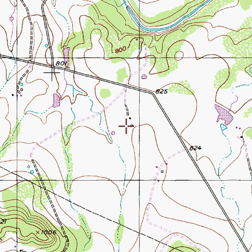Topographic Map of Brogdon Farm, TX