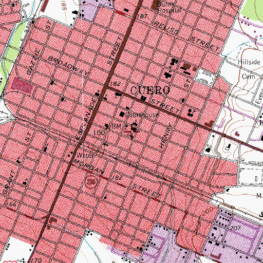Topographic Map of Saint Michaels Catholic Church, TX