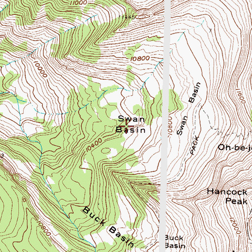 Topographic Map of Swan Basin, CO