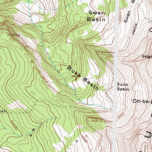 Topographic Map of Buck Basin, CO