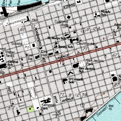 Topographic Map of Saint Josephs Church, TX