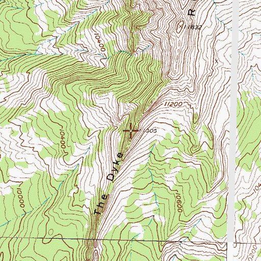 Topographic Map of The Dyke, CO