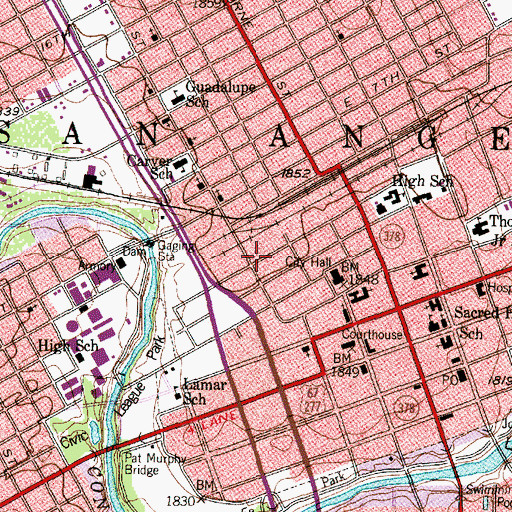 Topographic Map of Greater Saint Paul AME Church, TX