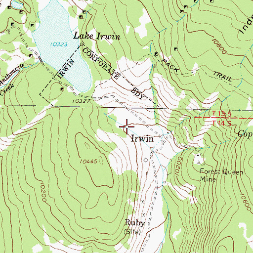 Topographic Map of Irwin, CO