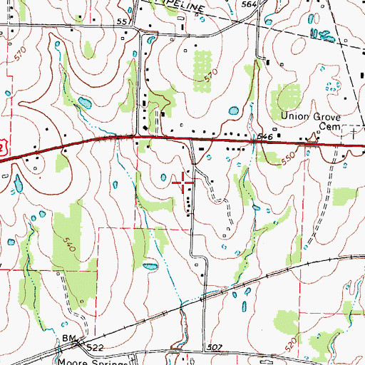 Topographic Map of First Church of Christ Scientist, TX