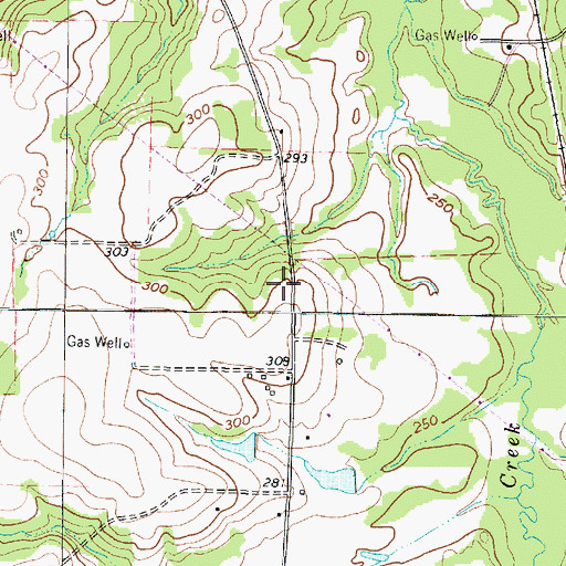 Topographic Map of First Methodist Church, TX