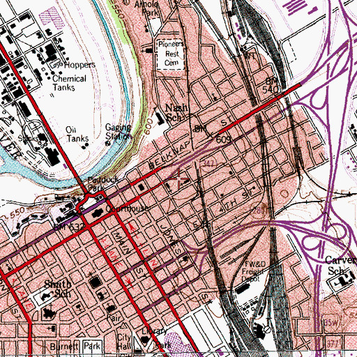 Topographic Map of Allen Chapel AME Church, TX