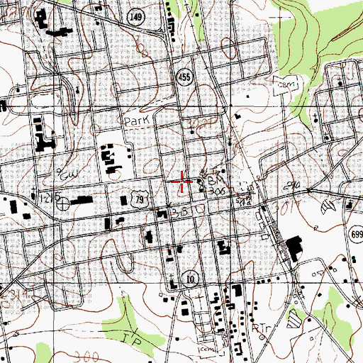 Topographic Map of Panola County Historical Museum and Library, TX