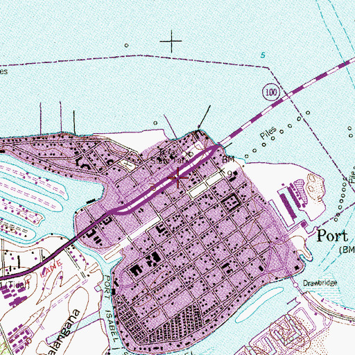 Topographic Map of Port Isabel Historical Museum, TX