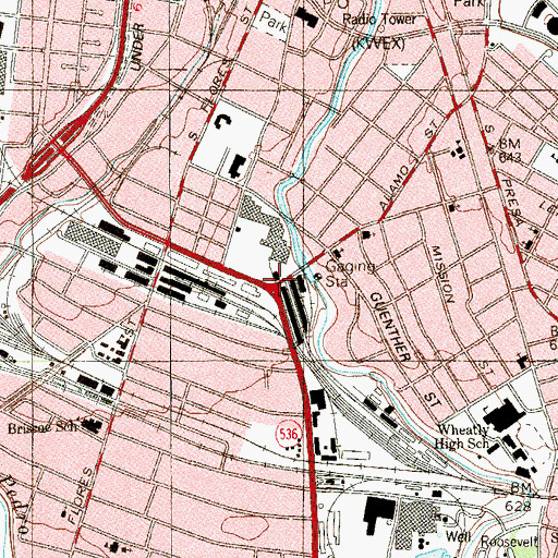 Topographic Map of San Angel Folk Art Museum, TX