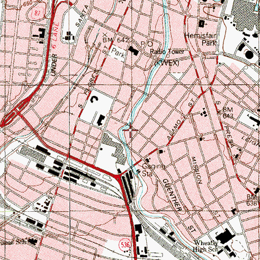Topographic Map of Steves Homestead, TX