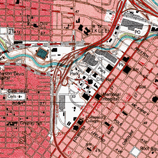 Topographic Map of Harris County Heritage Society Museum, TX