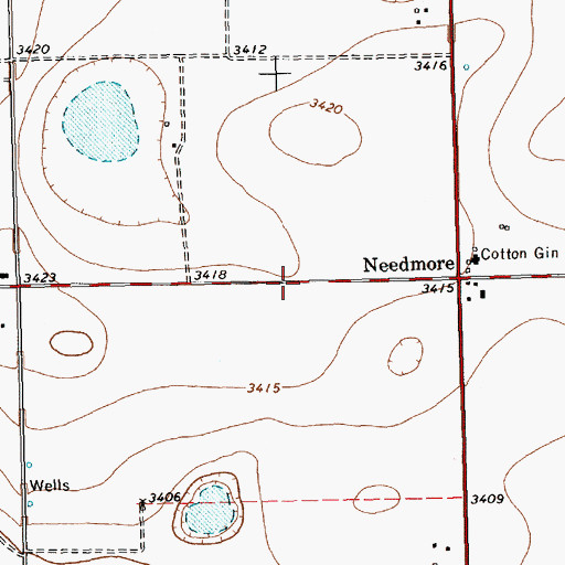 Topographic Map of Meadow Museum Association, TX