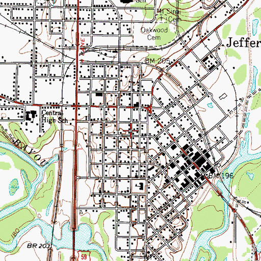 Topographic Map of Alley-Carlson House, TX