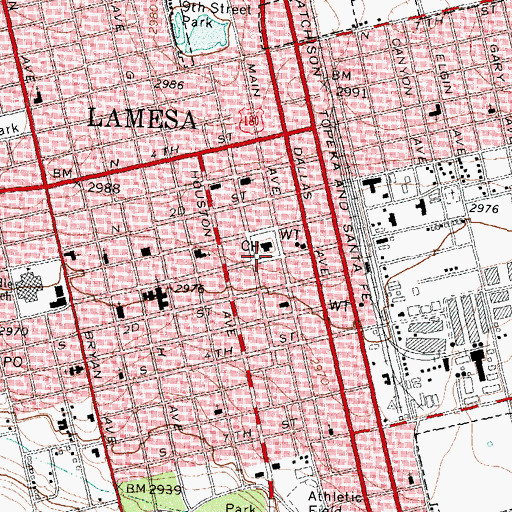Topographic Map of Dal Paso Museum, TX