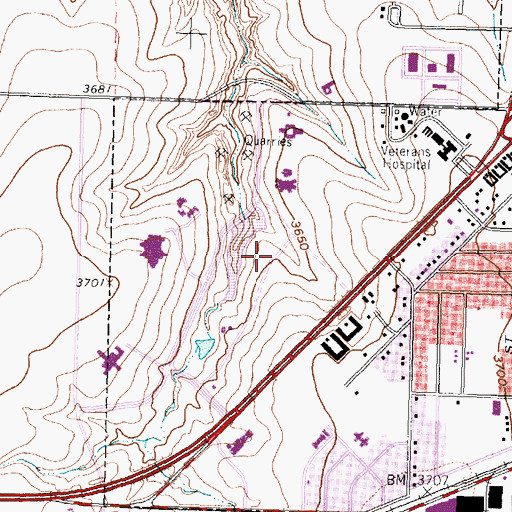 Topographic Map of Don Harrington Discovery Center, TX