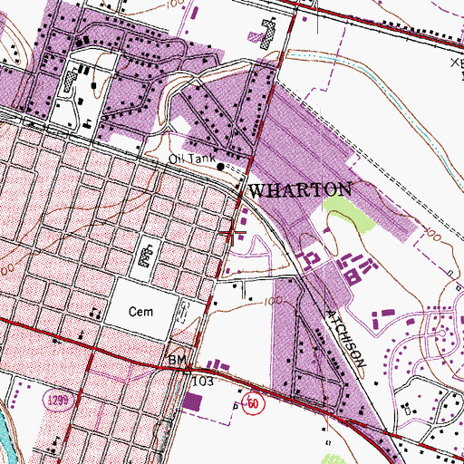 Topographic Map of Willie Banker Junior House, TX