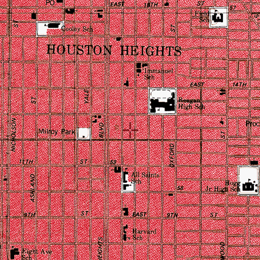 Topographic Map of Wilson House, TX