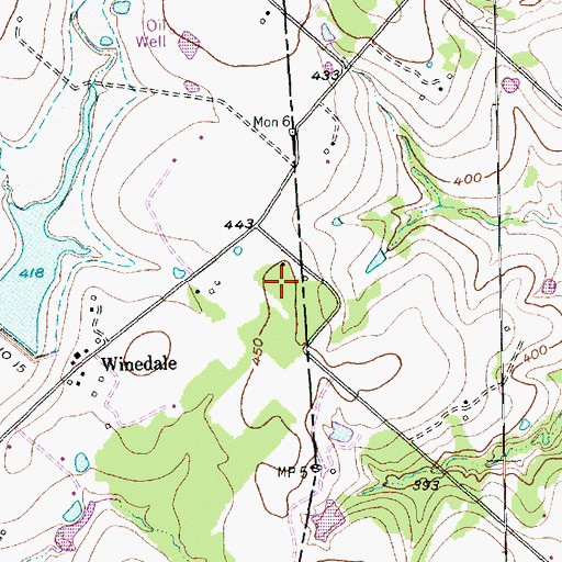 Topographic Map of Winedale Inn Complex, TX