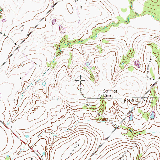 Topographic Map of Witte-Schmid House, TX
