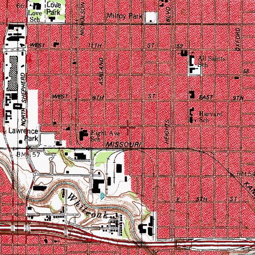 Topographic Map of Woodard House, TX