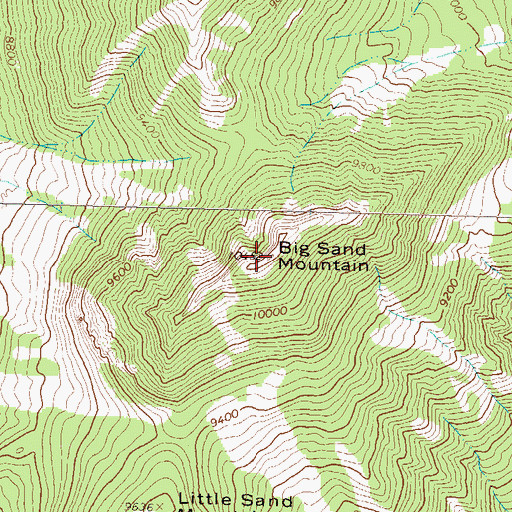 Topographic Map of Big Sand Mountain, CO