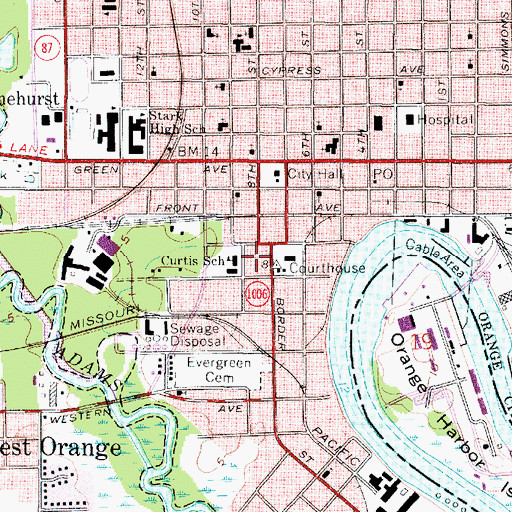 Topographic Map of Woodmen of the World Lodge-Phoenix Camp Number 32, TX