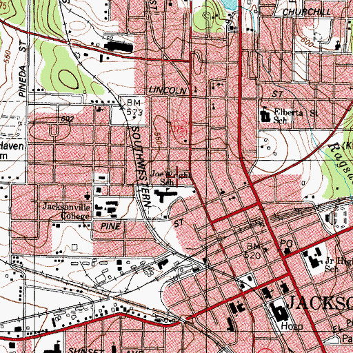 Topographic Map of William Walter Newton House, TX