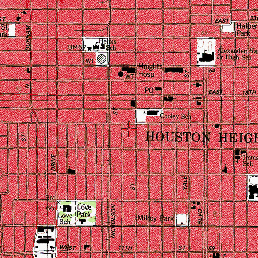 Topographic Map of Wilkins House, TX