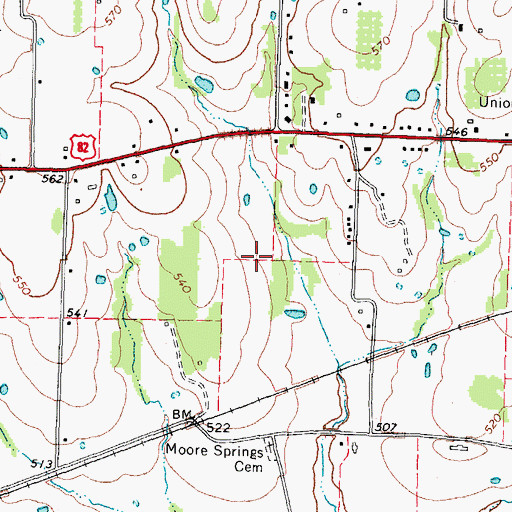 Topographic Map of William and Etta Latimer House, TX
