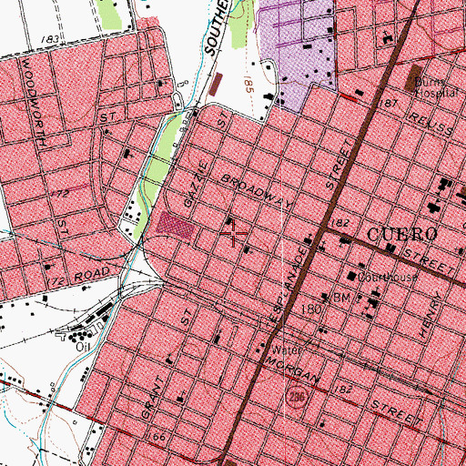 Topographic Map of William and L F Eichholz House, TX