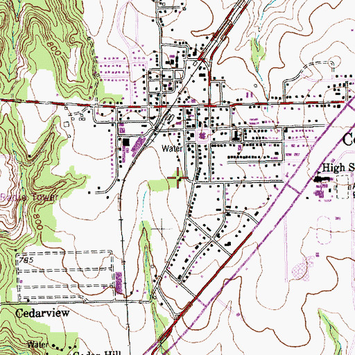Topographic Map of William Bryant Junior House, TX