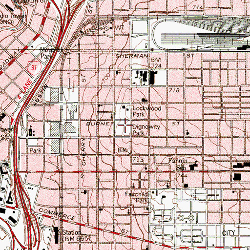 Topographic Map of William J Morrison Junior House, TX