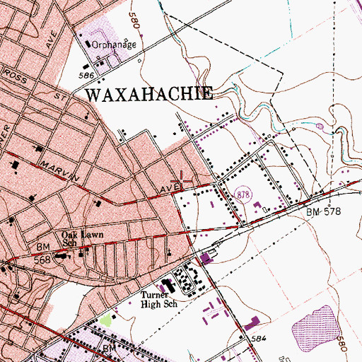 Topographic Map of William Lewis House, TX