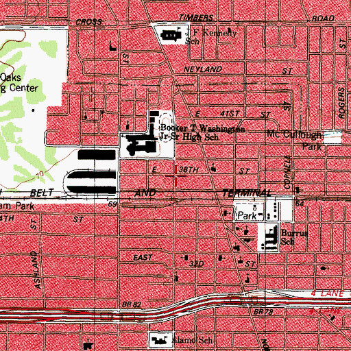 Topographic Map of William Mackey House, TX