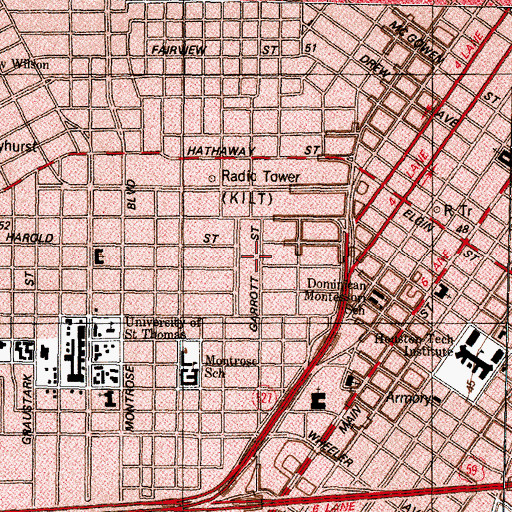 Topographic Map of William R Nash House, TX