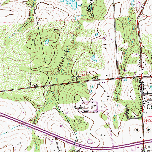 Topographic Map of William S Rogers House, TX