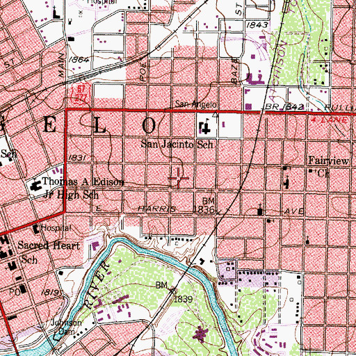 Topographic Map of William Schneemann House, TX