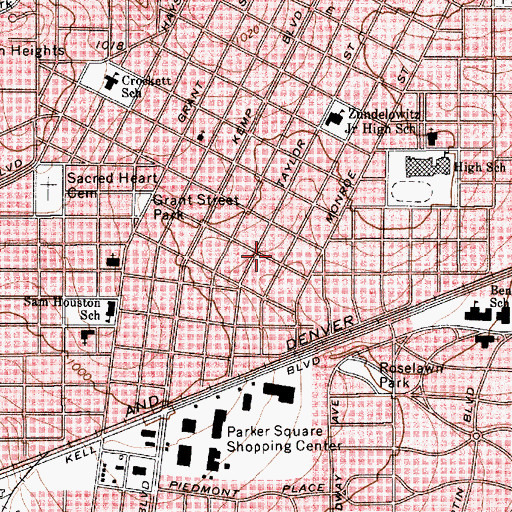 Topographic Map of Weeks House, TX