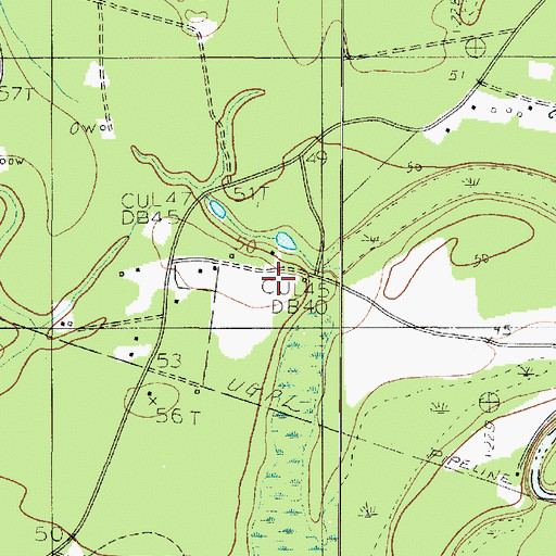Topographic Map of West Log House, TX