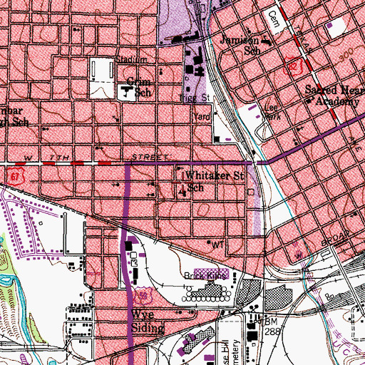 Topographic Map of Whitaker House, TX