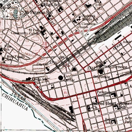 Topographic Map of White House Department Store and Hotel McCoy, TX