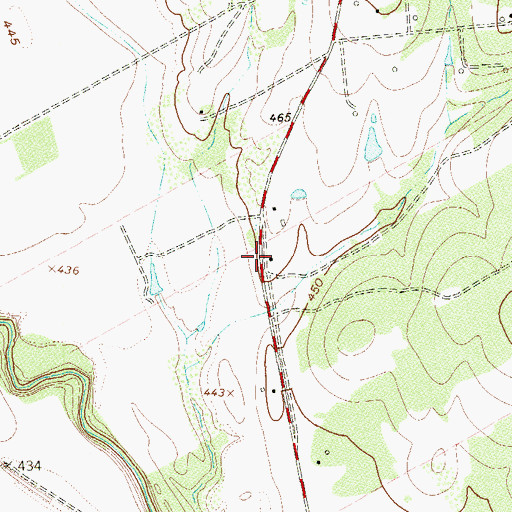 Topographic Map of Whitehall Mansion, TX