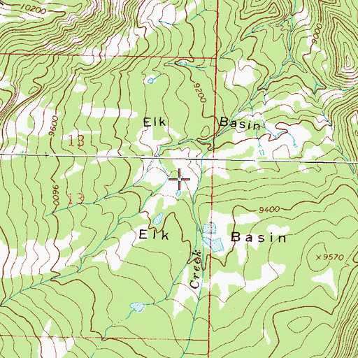 Topographic Map of Elk Basin, CO
