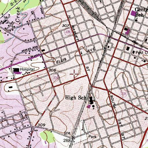 Topographic Map of Walter C Trout-White House, TX
