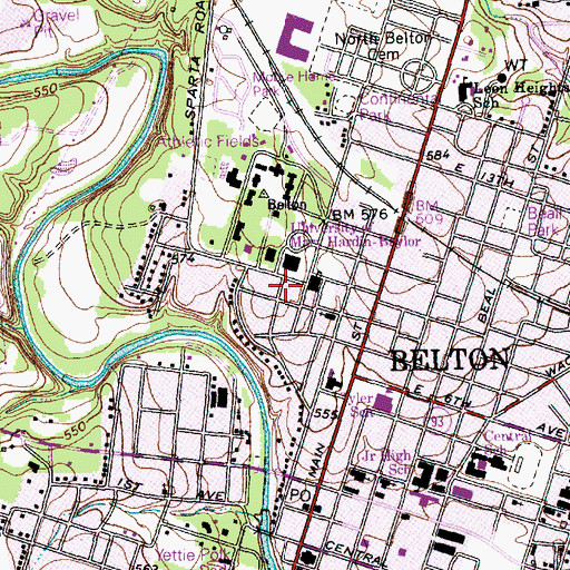 Topographic Map of Walter J Lee House, TX