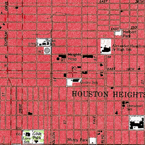 Topographic Map of Ward House, TX