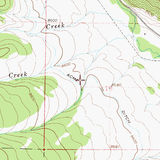 Topographic Map of Acme Ditch, CO