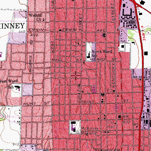 Topographic Map of W R Hill House, TX