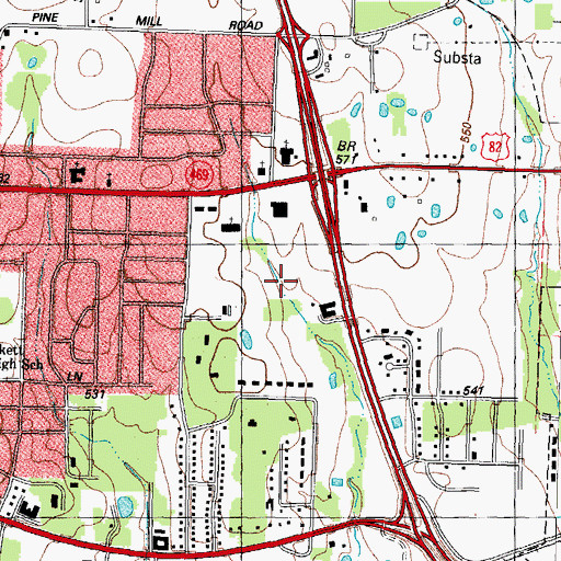 Topographic Map of W S and Mary Trigg House, TX